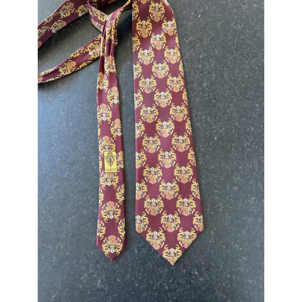 Vintage Gucci silk made in Italy neck tie 1980's